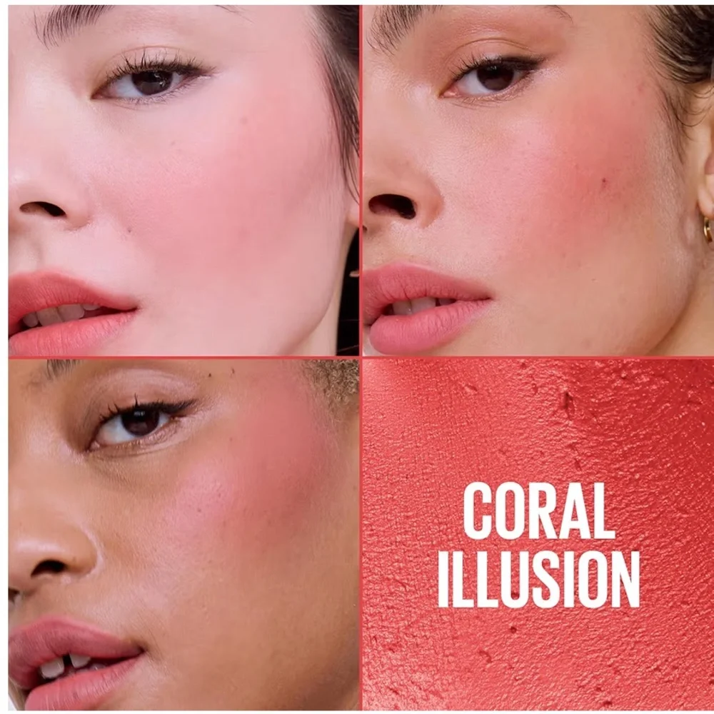 Maybelline Cloudtopia Blush for Cheeks and Lip Mousse, Coral Illusion
